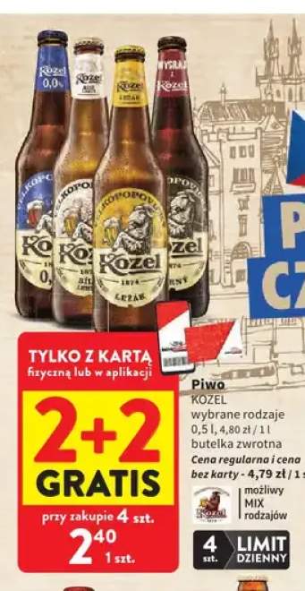 Piwo bezalkoholowe Kozel +3 warianty