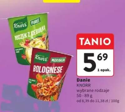 Danie instant Puree Boczek z cebulką Knorr +1 wariant