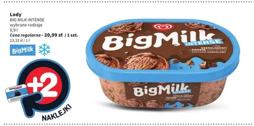 Lody Big Milk Intense czekoladowe