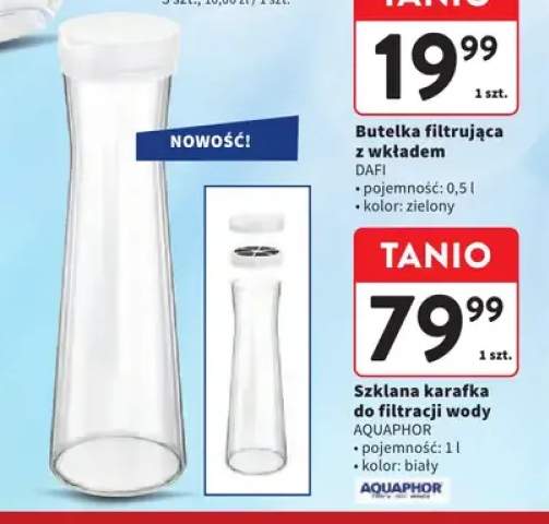 Szklana karafka do filtracji wody AQUAPHOR 1 l