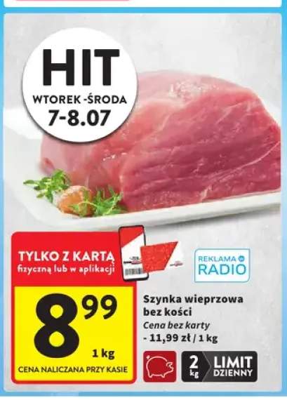 Szynka wieprzowa bez kości