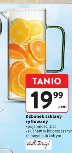Dzbanek szklany ryflowany Vialli Design 1,5 l
