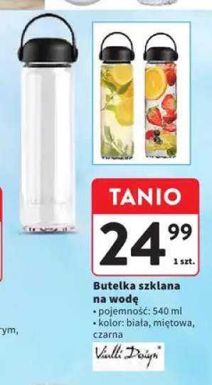 Butelka szklana na wodę Vialli Design 540 ml