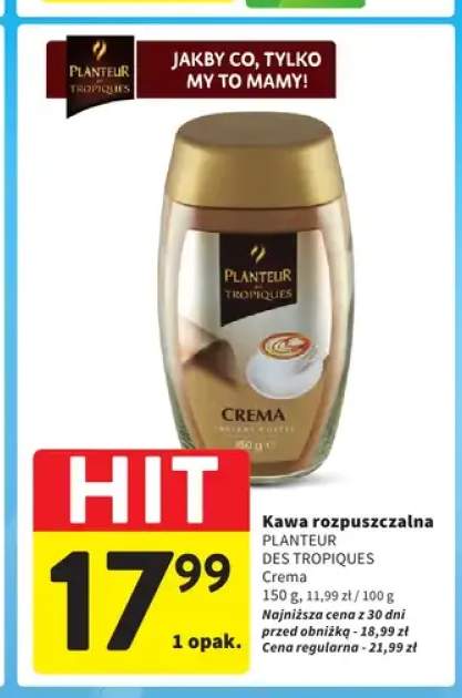 Kawa rozpuszczalna Planteur des Tropiques Crema
