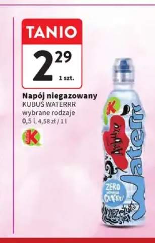 Napój niegazowany Kubuś Waterrr arbuz