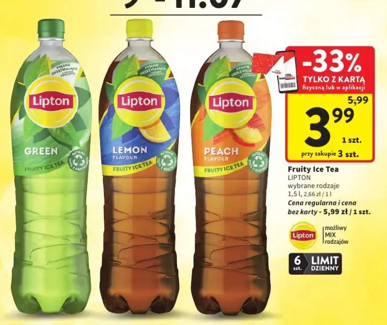 Herbata mrożona Lipton Green +2 warianty