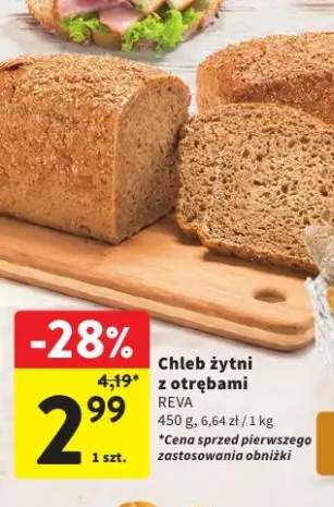 Chleb żytni z otrębami Reva