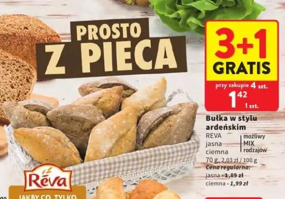 Bułka w stylu ardeńskim jasna Reva +1 wariant