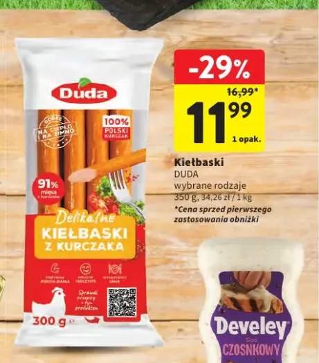 Kiełbaski z kurczaka Duda Delikatne