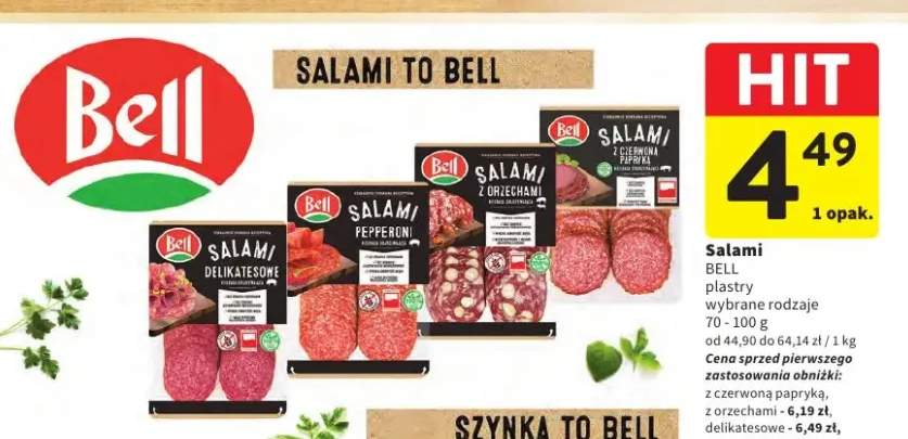 Salami Bell plastry z czerwoną papryką +3 warianty