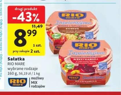 Sałatka Insalatissime Meksykańska Rio Mare +1 wariant