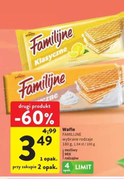 Wafle Familijne cytrynowe +1 wariant