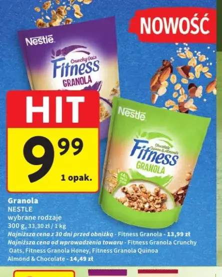 Granola Nestlé Fitness Crunchy Oats +2 warianty