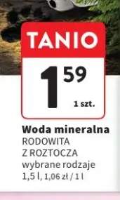 Woda mineralna Rodowita z Roztocza