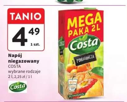 Napój niegazowany Costa Pomarańcza