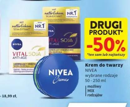 Krem do twarzy Nivea Vital Soja Anti-Age na dzień +2 warianty