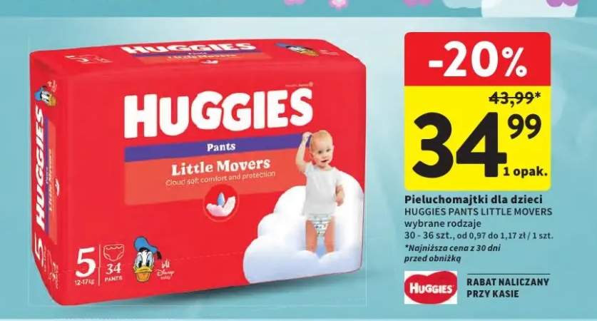 Pieluchomajtki dla dzieci Huggies Pants Little Movers