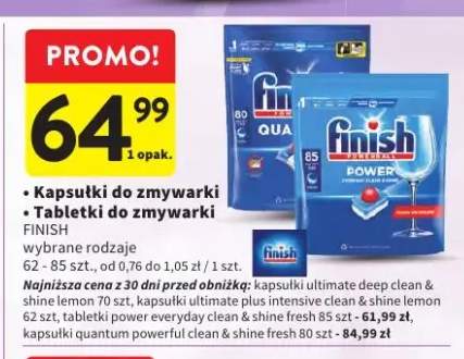 Kapsułki do zmywarki Finish Quantum +1 wariant