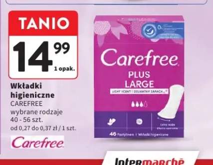Wkładki higieniczne Carefree Plus Large