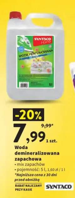 Woda demineralizowana zapachowa Syntaco