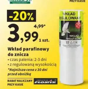 Wkład parafinowy do znicza Płomyk