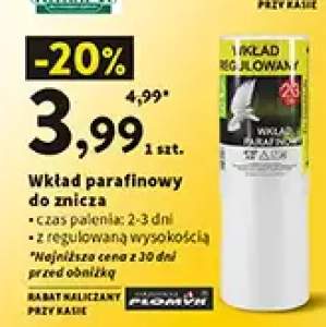 Wkład parafinowy do znicza Płomyk