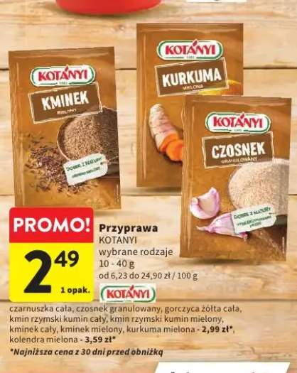 Przyprawa czarnuszka cała Kotanyi +7 wariantów