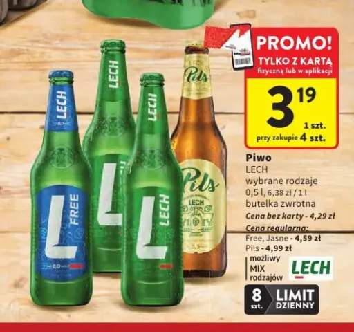 Piwo bezalkoholowe Lech Free +1 wariant