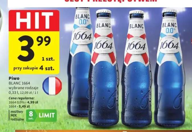 Piwo bezalkoholowe Blanc 1664 +1 wariant