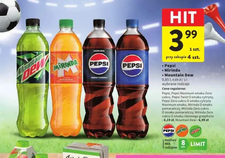 Napój gazowany Mountain Dew +3 warianty