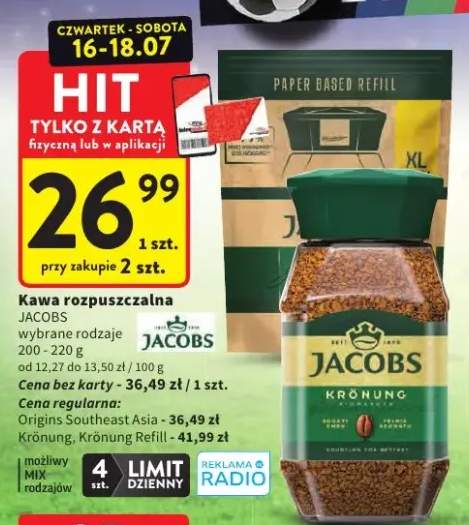 Kawa rozpuszczalna Jacobs Krönung +1 wariant