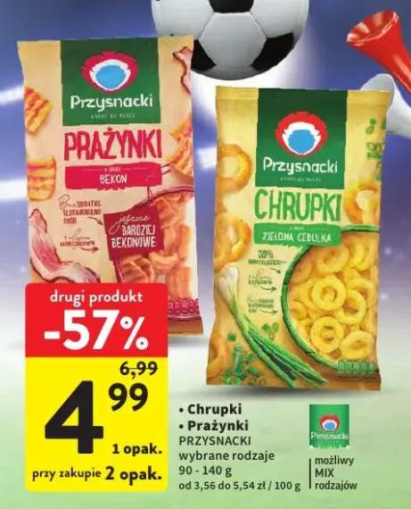 Prażynki o smaku bekonu Przysnacki +1 wariant