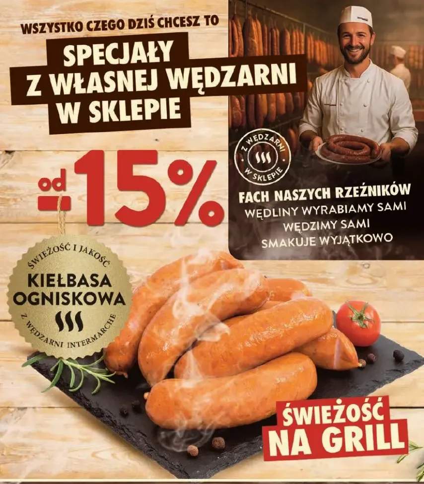Kiełbasa ogniskowa z wędzarni Intermarché