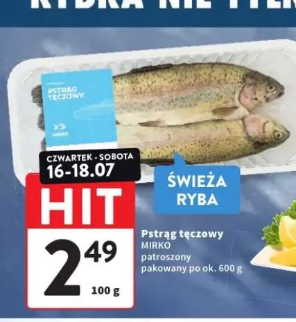 Pstrąg tęczowy patroszony Mirko