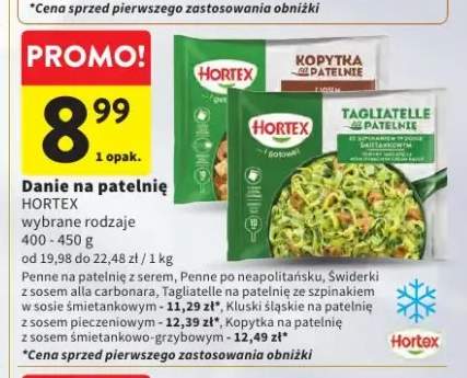 Tagliatelle na patelnię ze szpinakiem w sosie śmietankowym Hortex +4 warianty