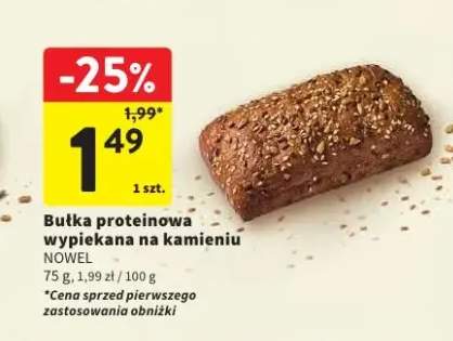 Bułka proteinowa wypiekana na kamieniu Nowel