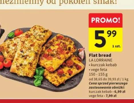 Flat bread La Lorraine kurczak kebab +1 wariant