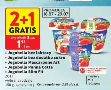 Jogurt Jogobella bez laktozy +4 warianty