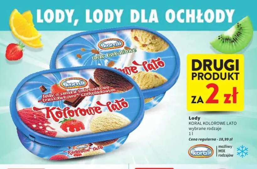 Lody bakaliowe Koral Kolorowe Lato +1 wariant