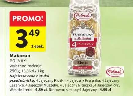 Makaron 4 Jajeczny Kluski Polmak Tradycyjny z Ludwina +6 wariantów