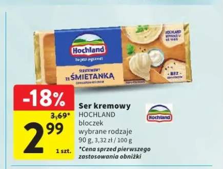 Ser kremowy Śmietanka bloczek Hochland