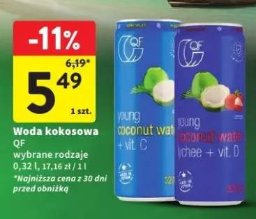 Woda kokosowa QF young coconut water + vit. C +1 wariant