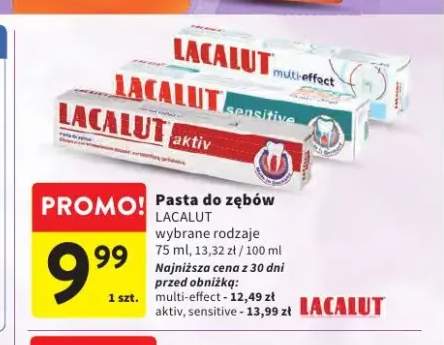 Pasta do zębów Lacalut Aktiv +2 warianty