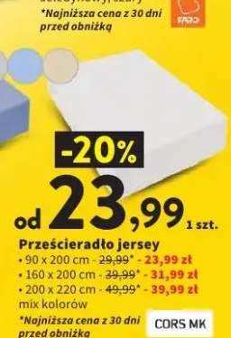 Prześcieradło jersey CORS MK 90x200 cm