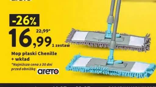 Mop płaski Chenille z wkładem Areto