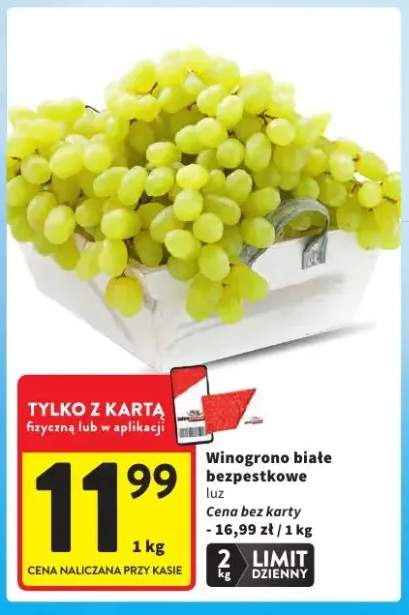 Winogrono białe bezpestkowe