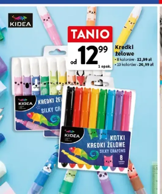 Kredki żelowe Kidea 8 kolorów +1 wariant