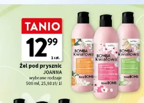 Żel pod prysznic Joanna Bomba Kwiatowa nawilżający +2 warianty