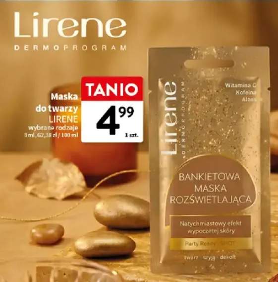Maska do twarzy Lirene Bankietowa maska rozświetlająca