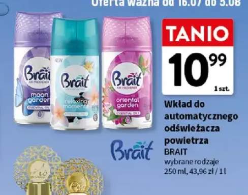 Wkład do automatycznego odświeżacza powietrza Brait Moon Garden +2 warianty
